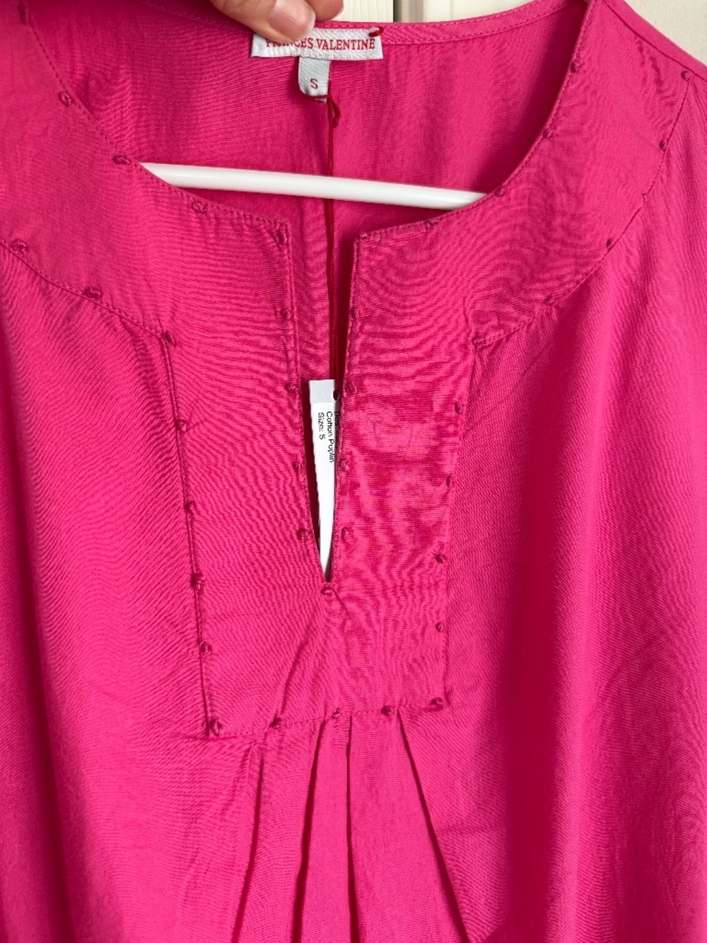 NWT FRANCES VALENTINE PINK EASY DRESS WITH NUBS.